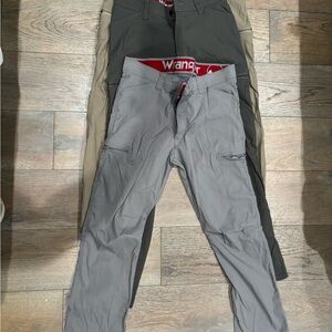 Wrangler Men's Cargo Pants - Gray, Dark Grey, and Tan